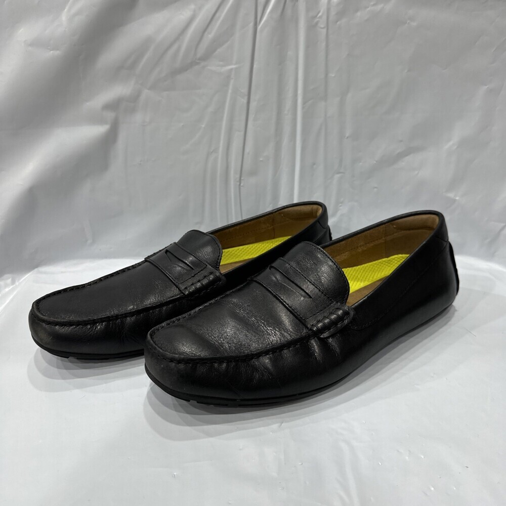 Florsheim Throttle 11845AM-001 Penny Loafer Mens 9.5 Black Leather Shoes EBS1152